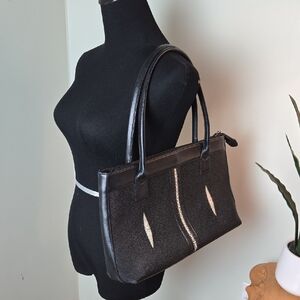 Stingray Elegant Black Tote Handbag